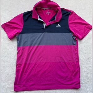 Adidas Men's Ultimate 365 Gradient Golf Polo Shirt in Pink/Navy